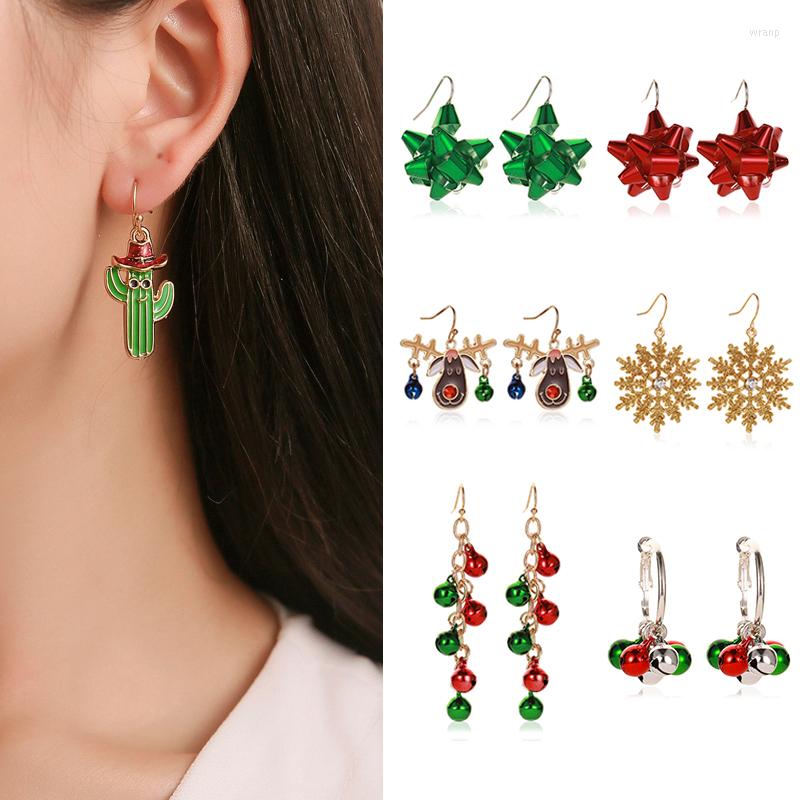Dangle Earrings Fashion Christmas Women's Bell Snowflake Cactus Pendant Girls Year Jewelry Gift Wholesale
Dangle Earrings Fashion Christmas Women's Bell Snowflake Cactus Pendant Girls Year Jewelry Gift Wholesale