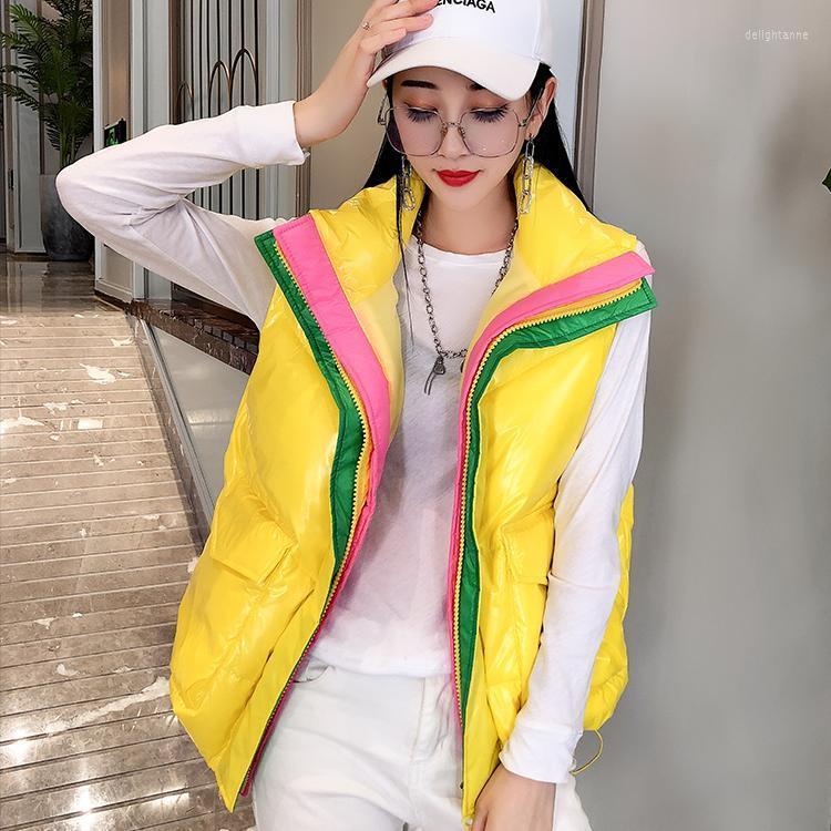 Women' Vests 2022 Women Winter Bright Color Vest Cotton Padded Sleeveless Coat Female Waterproof Thick Tops Warm Loose Waistcoat L17, Yellow
Women' Vests 2022 Women Winter Bright Color Vest Cotton Padded Sleeveless Coat Female Waterproof Thick Tops Warm Loose Waistcoat L17, Yellow
