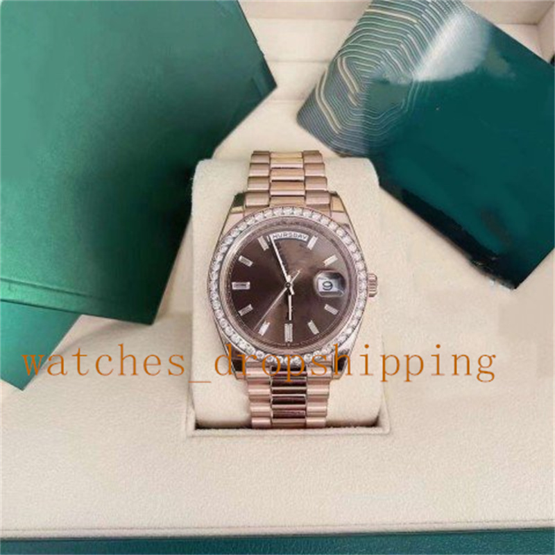Fashion Mens Watch 40mm Dial V5 18k Rose Gold Diamond Bezel Automatic Mechanical Diamond Scale Oyster Stainless Steel Sapphire Glass Men's Wristwatch
Fashion Mens Watch 40mm Dial V5 18k Rose Gold Diamond Bezel Automatic Mechanical Diamond Scale Oyster Stainless Steel Sapphire Glass Men's Wristwatch