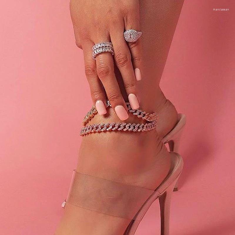 Anklets Parking CZ Baguette Anklet Jewelry 10MM Iced Out Bling Miami Cuban Link Silver Color For Women Fashion
Anklets Parking CZ Baguette Anklet Jewelry 10MM Iced Out Bling Miami Cuban Link Silver Color For Women Fashion