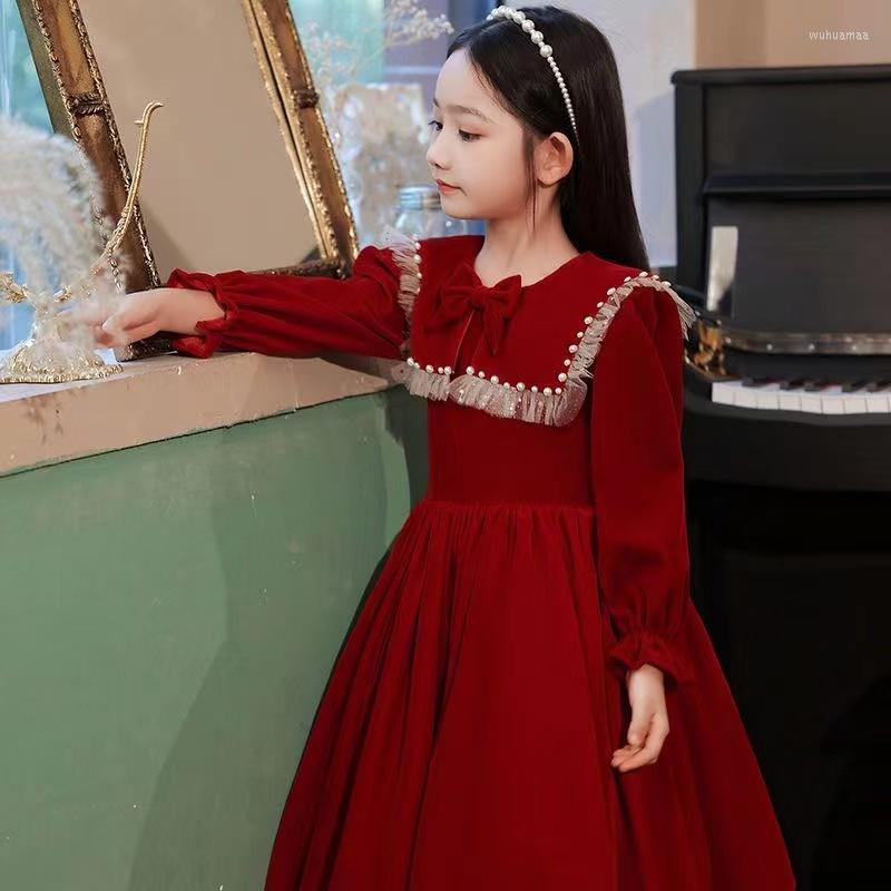 Girl Dresses Burgundy Red Winter Autumn Teenager Party Formal Dress Long Sleeve Princess Kids Clothes Christmas Gift 4-14Y
Girl Dresses Burgundy Red Winter Autumn Teenager Party Formal Dress Long Sleeve Princess Kids Clothes Christmas Gift 4-14Y