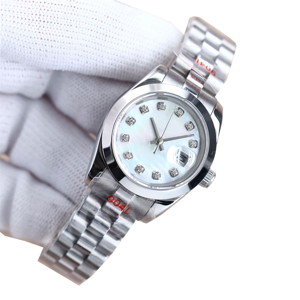 Womens Watches Automatic Movement Sports Ladies Watch 28mm Diamond-set Watch with Shell Face For Small Wrist Life Waterproof Designer WristWatches Montres de luxe