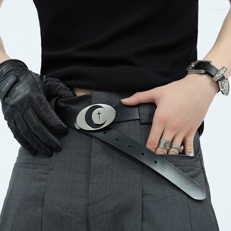 Belts Unisex PU Leather Corset Belt For Woman Harajuku Metal Moon Buckle Waist Ladies Dress Men Waistband Accessories, Black
Belts Unisex PU Leather Corset Belt For Woman Harajuku Metal Moon Buckle Waist Ladies Dress Men Waistband Accessories, Black