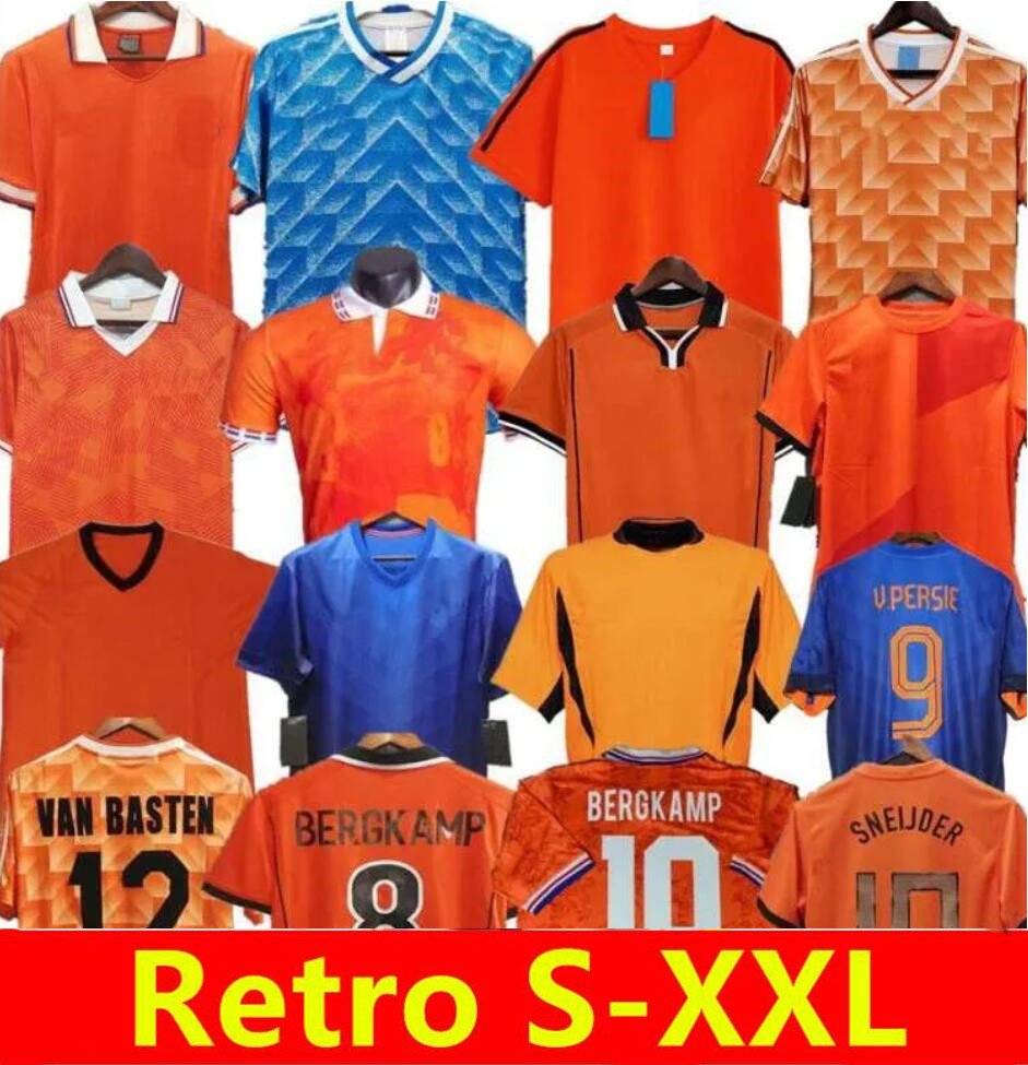 1988 Retro Netherland Soccer Jerseys 2012 Gullit Van Basten 2010 2000 2002 1998 1994 90 92 Holland vintage football shirts Classic 1996 Rijk