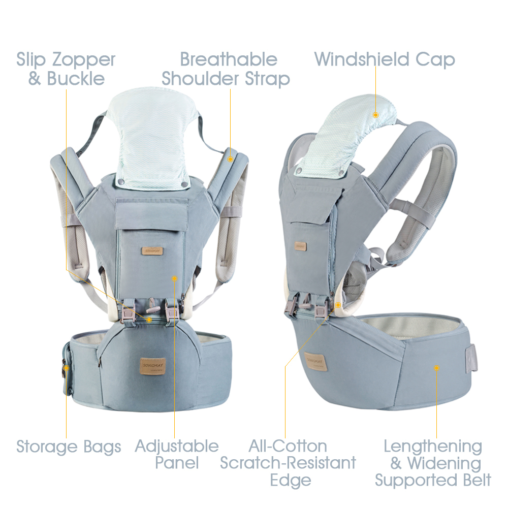 s Slings Backpacks 0 36 Months 100 Cotton Hipseat for born Baby Multifunctionals Loading Bear 20Kg Ergonomic Kid Sling AG0006 221203