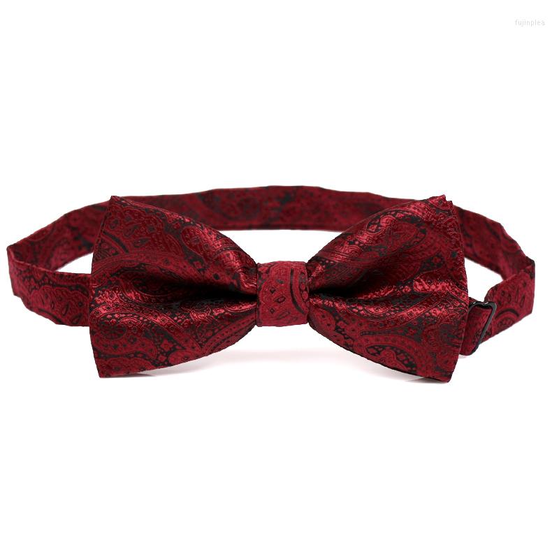 Bow Ties Brand Tie Wine Red Paisley Jacquard Weave Men's Bowtie Fashion For Men Cocktail Salon Butterfly Knot Gift Box
Bow Ties Brand Tie Wine Red Paisley Jacquard Weave Men's Bowtie Fashion For Men Cocktail Salon Butterfly Knot Gift Box