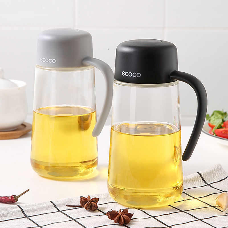 Herb Spice Tools ECOCO 6001000ml Oil Bottle Sauce Bottle Glass Storage Bottles for Oil and Vinegar Creative Oil Dispenser for Kitchen Accessory 221203