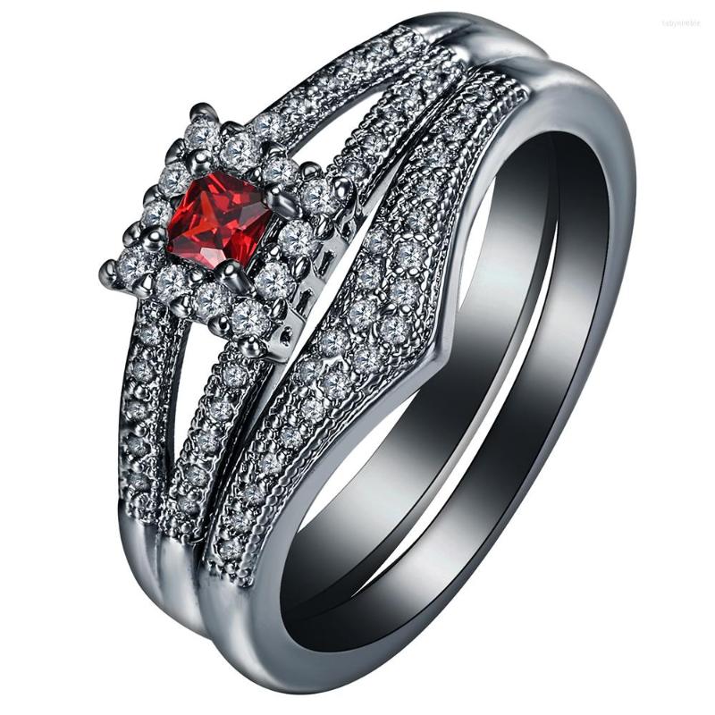 Wedding Rings Hainon 2Pcs/Set 2022 Luxury Red Black Stone Crystal For Women Sliver/Black Gold Color Engagement Jewelry
Wedding Rings Hainon 2Pcs/Set 2022 Luxury Red Black Stone Crystal For Women Sliver/Black Gold Color Engagement Jewelry