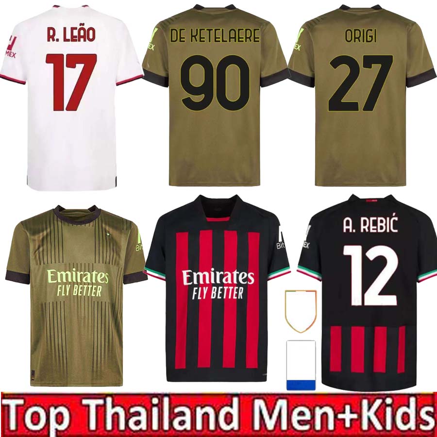 22 23 Milan soccer jerseys IBRAHIMOVIC Milan football shirts 2022 TONALI REBIC Camiseta de futbol Italia THEO BRAHIM R.LEAO LAZETIC Fourth, Black
22 23 Milan soccer jerseys IBRAHIMOVIC Milan football shirts 2022 TONALI REBIC Camiseta de futbol Italia THEO BRAHIM R.LEAO LAZETIC Fourth, Black