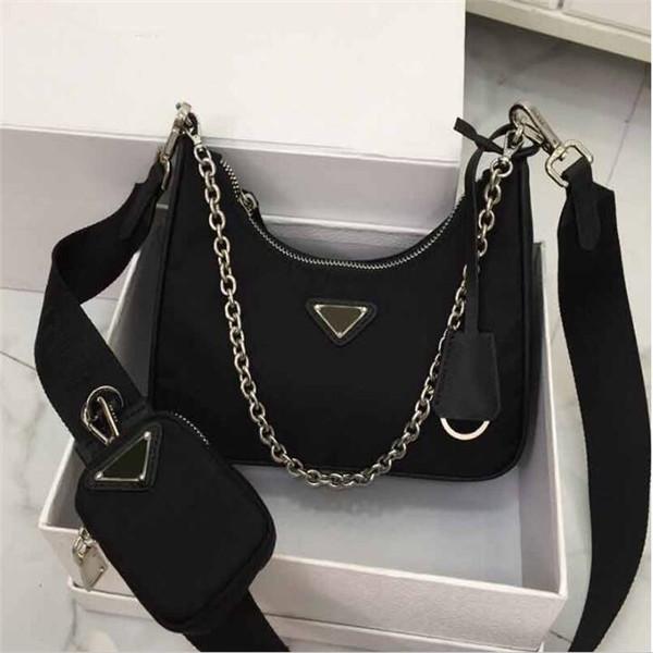 Woman Luxury Crossbody Bag Latest Style Nylon Triple Handbags Casual Brand Shoulder Messenger Bag Chain Top-handle, Black
Woman Luxury Crossbody Bag Latest Style Nylon Triple Handbags Casual Brand Shoulder Messenger Bag Chain Top-handle, Black