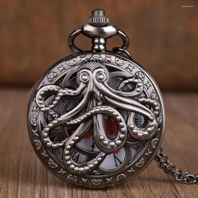 Pocket Watches Retro Antique Steampunk Octopus Hollow Half Quartz Watch With Necklace Gift For Kids Men Women, Bronze
Pocket Watches Retro Antique Steampunk Octopus Hollow Half Quartz Watch With Necklace Gift For Kids Men Women, Bronze