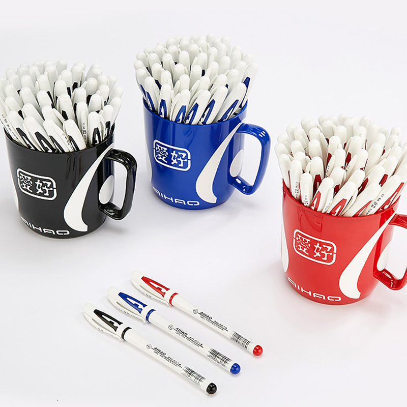 Gel Pens 12p Top Brand Famous AIHAO 801A 0.5MM Cap Ink Pen Exam Necessary School Office Supply Smooth Writing High Quality 221203 
Gel Pens 12p Top Brand Famous AIHAO 801A 0.5MM Cap Ink Pen Exam Necessary School Office Supply Smooth Writing High Quality 221203