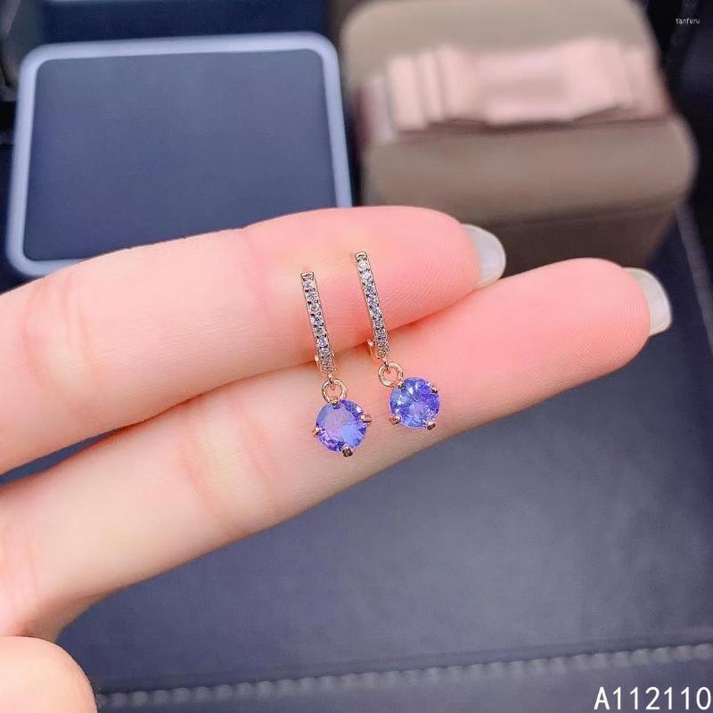 Dangle Earrings Exquisite Jewelry 925 Sterling Silver Inset With Natural Gemstone Women's Luxury Classic Round Tanzanite Eardrop Suppor
Dangle Earrings Exquisite Jewelry 925 Sterling Silver Inset With Natural Gemstone Women's Luxury Classic Round Tanzanite Eardrop Suppor