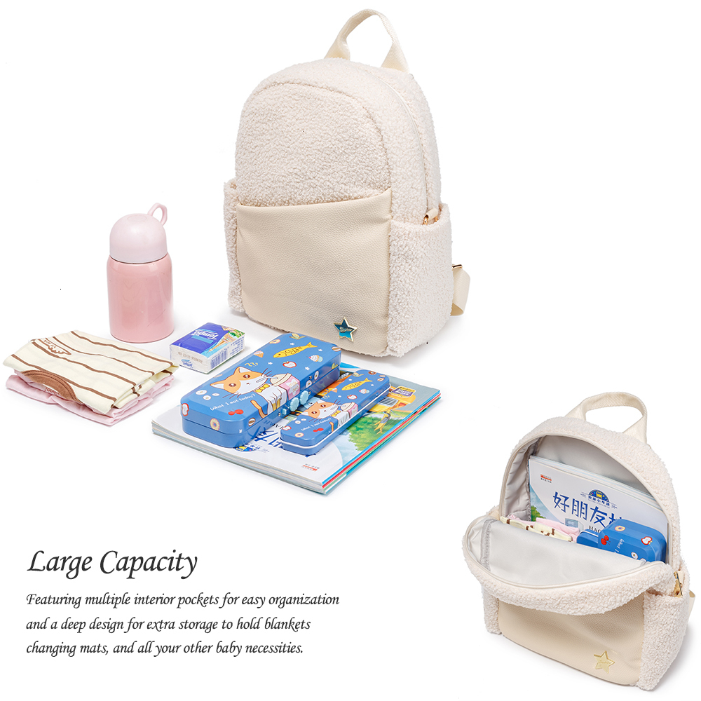 Backpacks Soboba Fashion Kids Bag for Kindergarden Warm Velvet Leather Children Outside Picnic School Large Capacity 221203