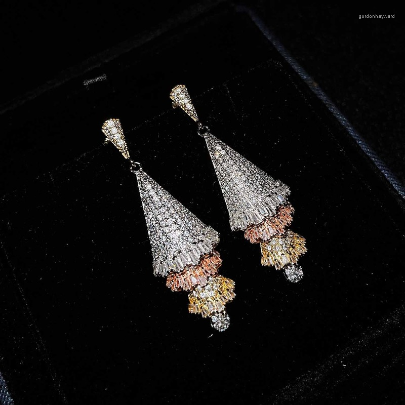 Dangle Earrings Micro Inlaid Zircon Three-Color Electroplating Three-Dimensional Skirt Christmas Tree For Women Joyero Jeweler Gothic
Dangle Earrings Micro Inlaid Zircon Three-Color Electroplating Three-Dimensional Skirt Christmas Tree For Women Joyero Jeweler Gothic