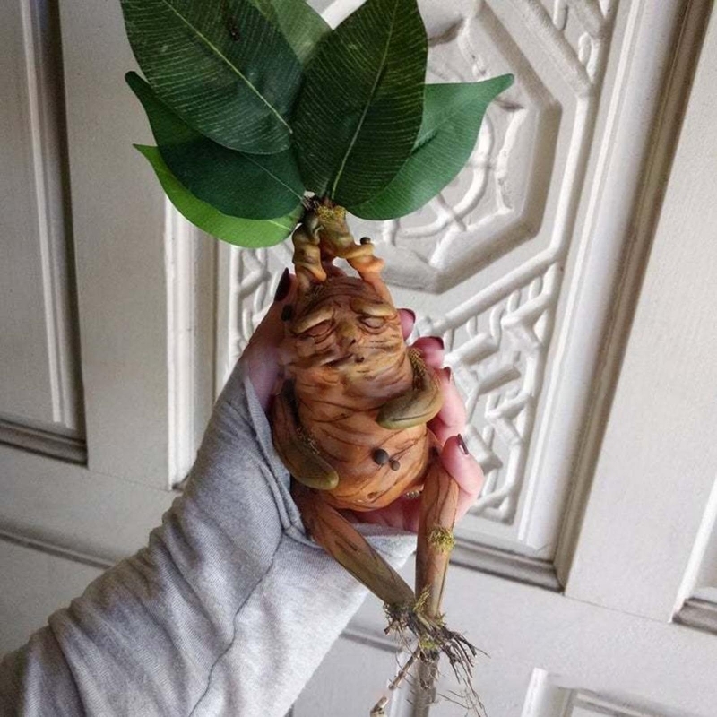 Decorative Objects Figurines Mandrake Grass Resin Statue Landscape Ornament Art Figurine Crafts for Outdoor Garden Courtyard Living Room Bedroom Gift  - view 5