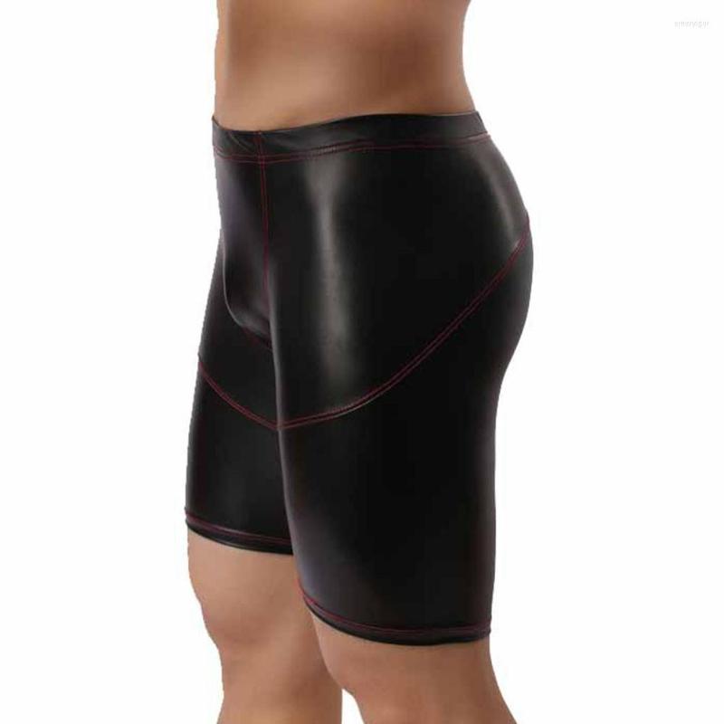 Underpants Men Faux Leather Sexy Fashion Mid-Waist Black 5-Point Pant Pants Gays Clothes Sissy Panties Male Intimate Short
Underpants Men Faux Leather Sexy Fashion Mid-Waist Black 5-Point Pant Pants Gays Clothes Sissy Panties Male Intimate Short