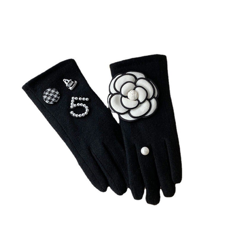 Fingerless Gloves Brand Designer Winter Gloves Warmers Plus Double Thicken Phone Wool Mittens Flower Black Glove guantes Femme 221203
Fingerless Gloves Brand Designer Winter Gloves Warmers Plus Double Thicken Phone Wool Mittens Flower Black Glove guantes Femme 221203