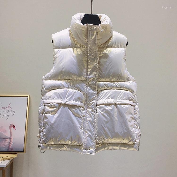 Women's Vests 2022 Autumn Winter Women Bright Surface Loose Vest Stand Collar Long Jacket Cotton Padded Windproof Warm Waistcoat, Black
Women's Vests 2022 Autumn Winter Women Bright Surface Loose Vest Stand Collar Long Jacket Cotton Padded Windproof Warm Waistcoat, Black