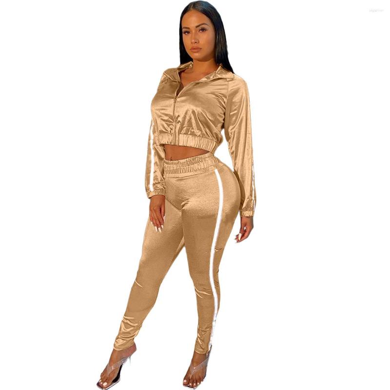 Women' Tracksuits Jogging Suits For Women Reflective Striped Patchwork Coat Pencil Pant Sweat Matching Sets Fall 2 Pc Set, Gold
Women' Tracksuits Jogging Suits For Women Reflective Striped Patchwork Coat Pencil Pant Sweat Matching Sets Fall 2 Pc Set, Gold