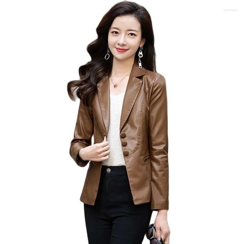 Women's Leather Woman Overcoat 2023 Model Korean Version Short Fashion P Skin Suit Collar Lady Jacket High Quality, Black
Women's Leather Woman Overcoat 2023 Model Korean Version Short Fashion P Skin Suit Collar Lady Jacket High Quality, Black