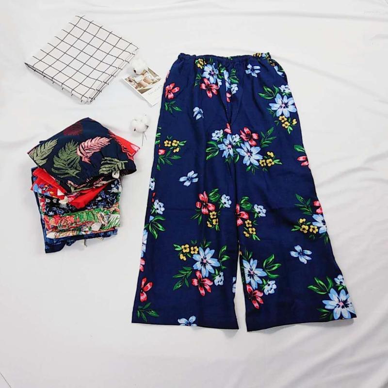Women's Sleepwear Women Casual Wide Leg Pants Viscose Elastic Waist Ankle-Length Floral Sleep Bottoms Household Pajamas Loose Pijama Mujer, Coconut tree
Women's Sleepwear Women Casual Wide Leg Pants Viscose Elastic Waist Ankle-Length Floral Sleep Bottoms Household Pajamas Loose Pijama Mujer, Coconut tree