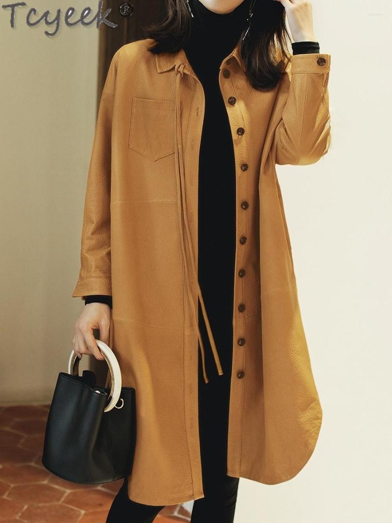 Women' Leather Genuine Jacket Women Spring 2023 Sheepskin Coat Female Long Jackets Korean Fashion Jaqueta Feminina Gxy45, Black
Women' Leather Genuine Jacket Women Spring 2023 Sheepskin Coat Female Long Jackets Korean Fashion Jaqueta Feminina Gxy45, Black