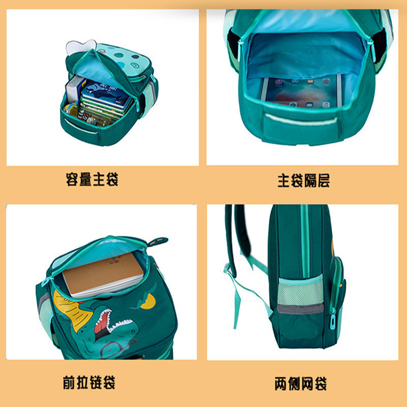 Backpacks The Cartoon Dinosaur Kindergarten School Bag Boy 3 6 Years Old Girl Big Class Primary Student Backpack 221203