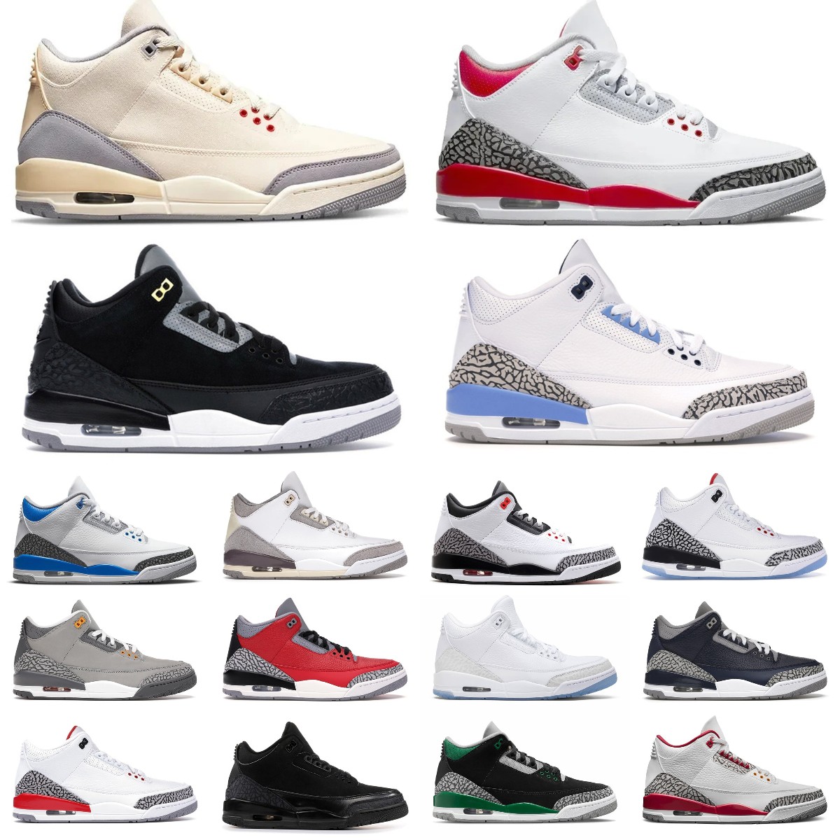 NEW Basketball Shoes for men 3 3s Fire Red Cardinal Pine Green Racer Blue Cool Grey Medium UNC Free Throw Line Black Cement White mens sports sneakers 40-47, Bubble column
NEW Basketball Shoes for men 3 3s Fire Red Cardinal Pine Green Racer Blue Cool Grey Medium UNC Free Throw Line Black Cement White mens sports sneakers 40-47, Bubble column