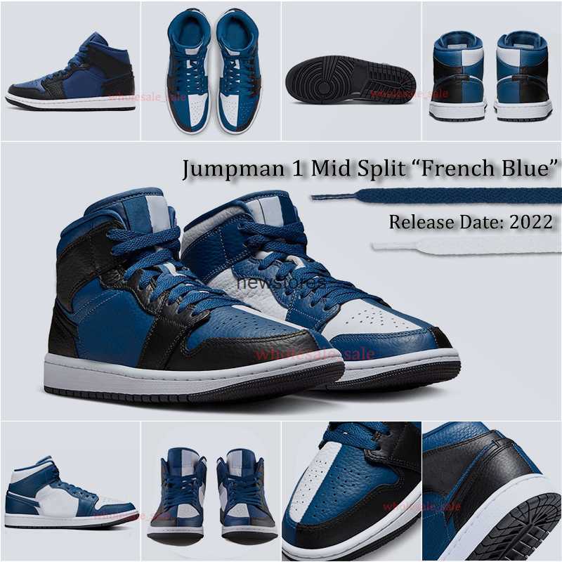 Jumpman 1 Mid Split French Blue Basketball Shoes 1s Black White Mens Womens Sports Sneakers Trainers With Size 36-46, French blue and black 36-46
Jumpman 1 Mid Split French Blue Basketball Shoes 1s Black White Mens Womens Sports Sneakers Trainers With Size 36-46, French blue and black 36-46