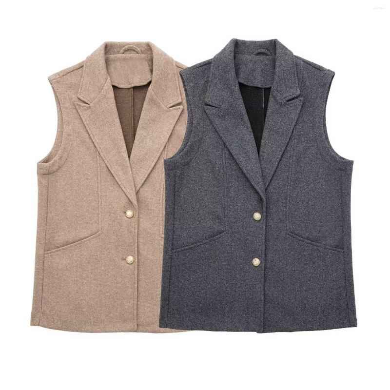 Women's Vests VANOVICH Europe And America Style Autumn 2022 Vintage Gold Single Breasted Suit Notched Solid Color Sleeveless Fashion Vest, Gray
Women's Vests VANOVICH Europe And America Style Autumn 2022 Vintage Gold Single Breasted Suit Notched Solid Color Sleeveless Fashion Vest, Gray