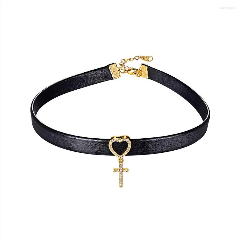 Choker Collare Chokers Necklace Women Gold/Silver Color Heart Cross Pendant Leather Crystal Star Datiny Jewelry N043
Choker Collare Chokers Necklace Women Gold/Silver Color Heart Cross Pendant Leather Crystal Star Datiny Jewelry N043