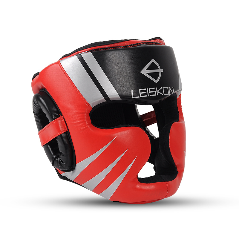 Protective Gear Full Covered Boxing Helmet Muay Thai PU Leather Training Sparring Headgear Gym Equipment Taekwondo Head Guard 221203