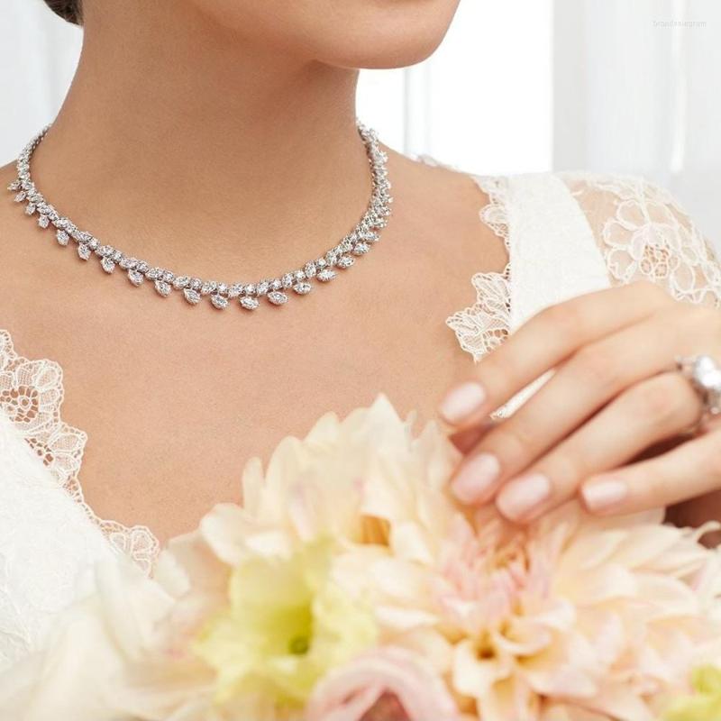Necklace Earrings Set HIBRIDE Exquisite Cubic Zirconia Wedding Party Jewelry Leaves Shape High Quality CZ Bridal Earring N-283, Picture shown
Necklace Earrings Set HIBRIDE Exquisite Cubic Zirconia Wedding Party Jewelry Leaves Shape High Quality CZ Bridal Earring N-283, Picture shown