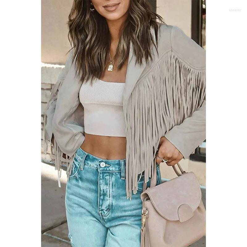 Women' Leather 2022 Autumn Winter Suede Jacket Women Short Faux Coat White Tassel, Beige
Women' Leather 2022 Autumn Winter Suede Jacket Women Short Faux Coat White Tassel, Beige