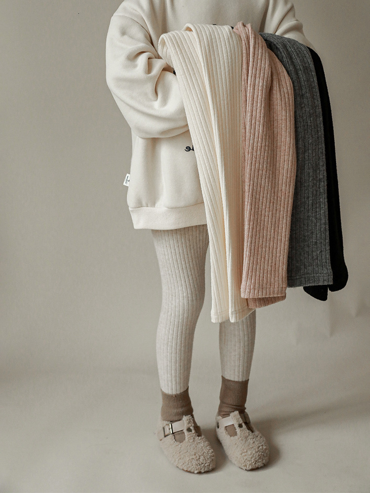 Leggings Tights Solid Baby Girl Casual Pants Children Trousers Cotton Girls Ribbed Soft Comfortable Kids Toddler Long 221203