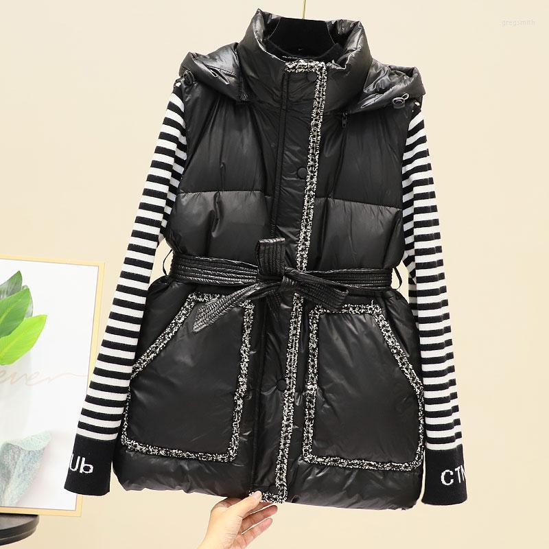Women's Vests 2022 Autumn Winter Women Lace Up Sleeveless Vest Female Thick Warm Down Cotton Padded Lady Slim Stand Collar Waistcoat K675, Black
Women's Vests 2022 Autumn Winter Women Lace Up Sleeveless Vest Female Thick Warm Down Cotton Padded Lady Slim Stand Collar Waistcoat K675, Black
