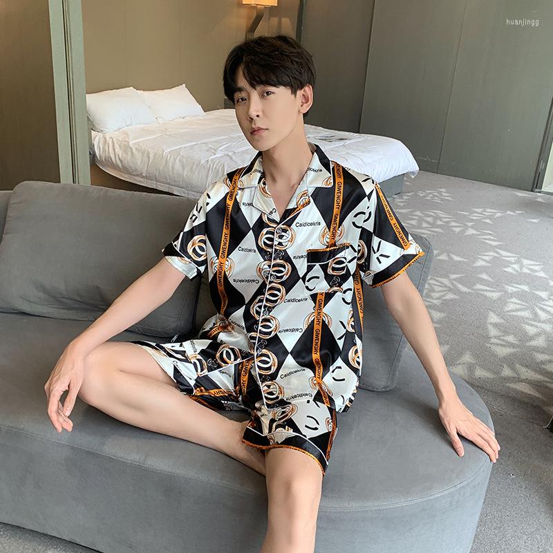Men's Sleepwear 2022 Ice Silk Pajamas Set Summer Lapel Short-sleeved Thin Pijamas Plus Size Lingere Suit Loungewear Mens, 12
Men's Sleepwear 2022 Ice Silk Pajamas Set Summer Lapel Short-sleeved Thin Pijamas Plus Size Lingere Suit Loungewear Mens, 12