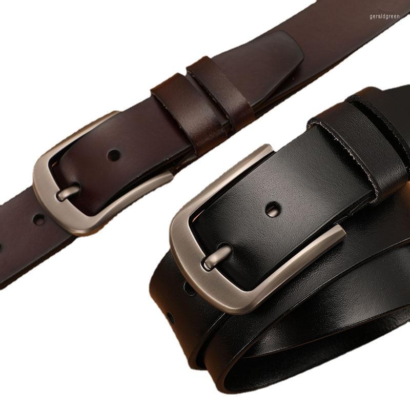 Belts Men's Leather Needle Buckle Belt Middle-aged Youth Leisure Men Pure Cowhide Luxury Designer, Black 
Belts Men's Leather Needle Buckle Belt Middle-aged Youth Leisure Men Pure Cowhide Luxury Designer, Black