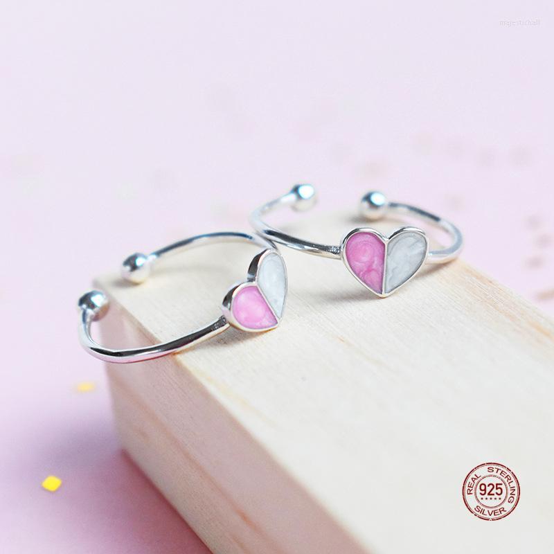 Cluster Rings LKO Real Sterling Silver 925 Fashion Romantic Drop Glaze Love Heart Opening Finger Ring For Women Wedding Party Jewelry Gifts
Cluster Rings LKO Real Sterling Silver 925 Fashion Romantic Drop Glaze Love Heart Opening Finger Ring For Women Wedding Party Jewelry Gifts