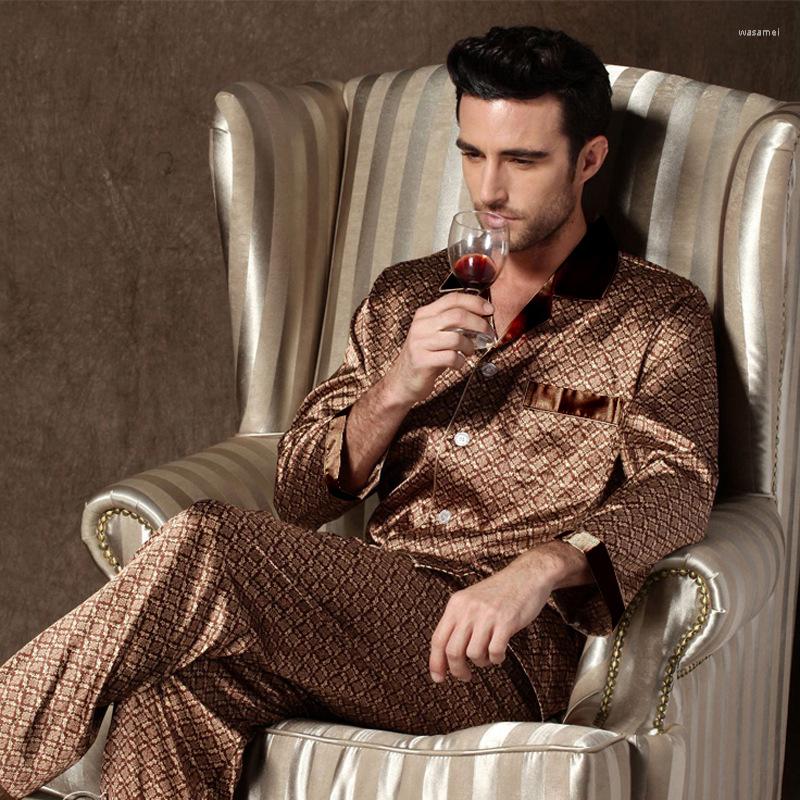 Men's Sleepwear Pajamas Men Designer Long Sleeve Trousers Thin Ice Silk Set, 023 long sleeve
Men's Sleepwear Pajamas Men Designer Long Sleeve Trousers Thin Ice Silk Set, 023 long sleeve