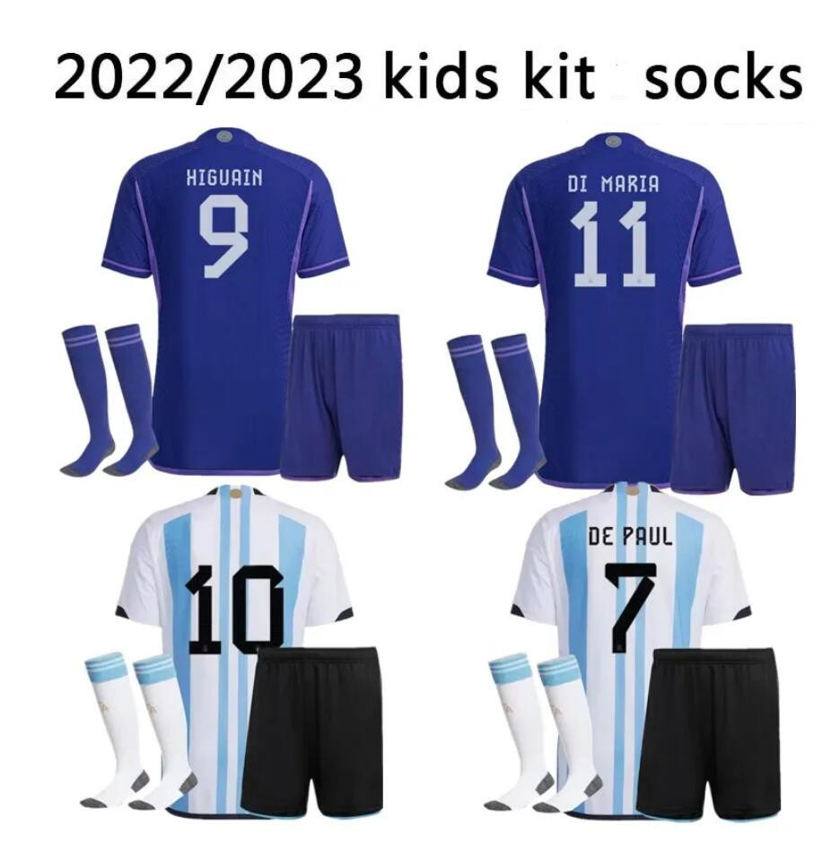 22 23 argentina Soccer Jersey kids kit socks DI MARIA Home national team Football Shirts 22 DYBALA LO CELSO MARADONA Men Correa L.MARTINEZ Special blue child, White
22 23 argentina Soccer Jersey kids kit socks DI MARIA Home national team Football Shirts 22 DYBALA LO CELSO MARADONA Men Correa L.MARTINEZ Special blue child, White