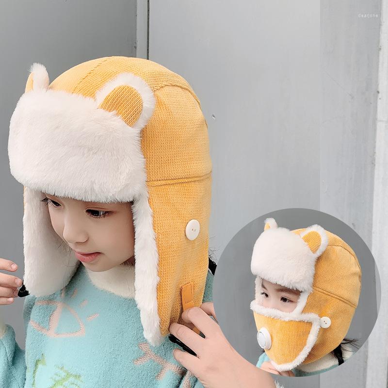 Hats 2022 Kids Knitted Hat Children's Winter Beanies Cartoon Bear Earmuffs Skullies For Boys Girls 1-8 Years Bonnets, Black
Hats 2022 Kids Knitted Hat Children's Winter Beanies Cartoon Bear Earmuffs Skullies For Boys Girls 1-8 Years Bonnets, Black