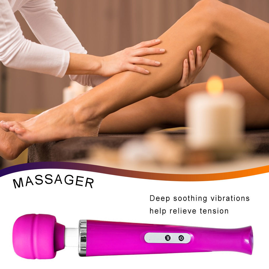 Portable Slim Equipment Electric Massager 10 Different Vibration Massage Stick Foot Head Full Body Massaging Wand for Body Relief EUUSUKAU Plug 221203