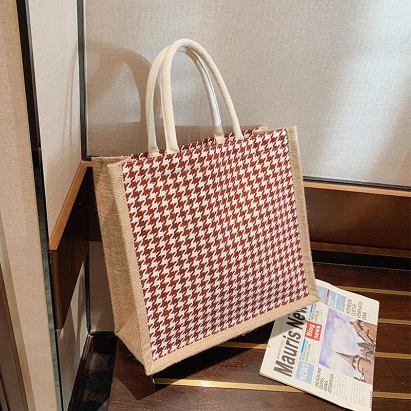 Evening Bags Large Capacity Canvas Shoulder Handbag Summer Beach Holiday Knitting Bag Lattice Tote, Red
Evening Bags Large Capacity Canvas Shoulder Handbag Summer Beach Holiday Knitting Bag Lattice Tote, Red