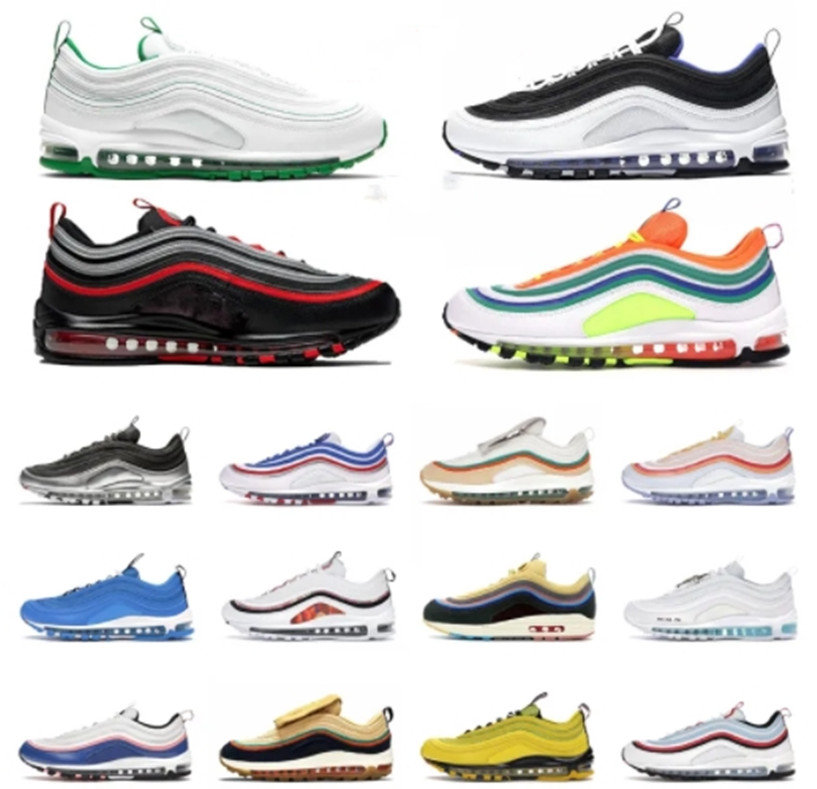 men women running shoes max 97 air Triple White Black Silver Bullet airmaxs 97s Sean Wotherspoon Red Leopard Bred Reflective Sail Pink mens trainer, 16
men women running shoes max 97 air Triple White Black Silver Bullet airmaxs 97s Sean Wotherspoon Red Leopard Bred Reflective Sail Pink mens trainer, 16