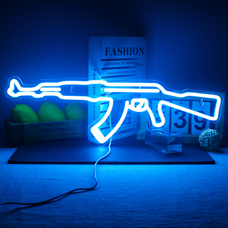Neon Sign Light Gun AK 47 Super Cool Hanging Lamps Custom Sign Logo Decoration Lamp Game Room Shop Wall Decor
Neon Sign Light Gun AK 47 Super Cool Hanging Lamps Custom Sign Logo Decoration Lamp Game Room Shop Wall Decor