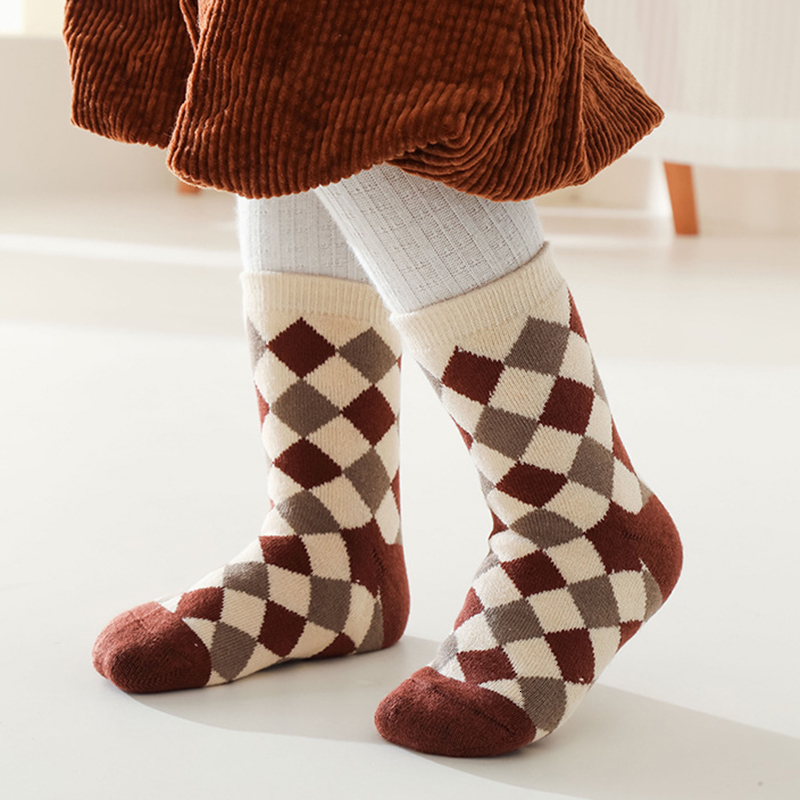 Kids Socks 5Pairs Lot Children Winter Warm Terry Thicken Cotton Cartoon Child Boys Teenager Girls 1 12Yrs Accessories 221203