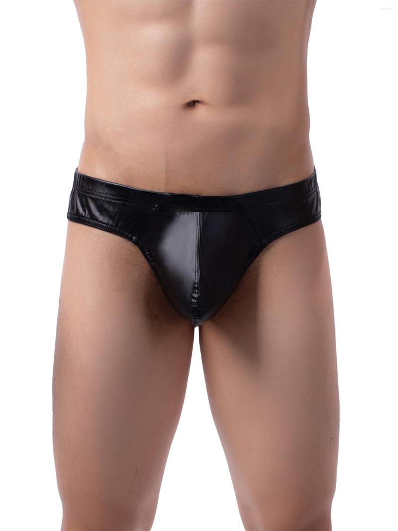 Underpants Mens Faux Leather Bulge Pouch Briefs Lingerie Males Soft Breathable Back Mesh Patchwork Low Rise Black Underwear
Underpants Mens Faux Leather Bulge Pouch Briefs Lingerie Males Soft Breathable Back Mesh Patchwork Low Rise Black Underwear