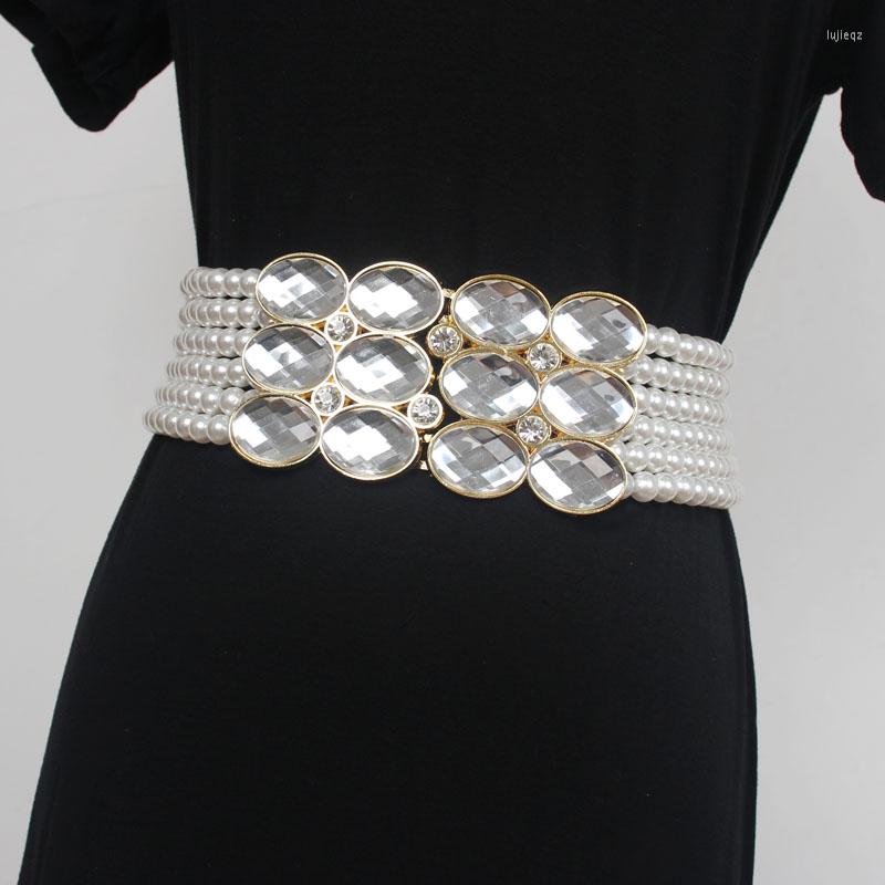Belts Handmade WIde Layers Pearl Weaving Waist Belt For WOmen Luxury Rhinestone Elastic Waistband European Dress Corset Ceinture Strap, Black
Belts Handmade WIde Layers Pearl Weaving Waist Belt For WOmen Luxury Rhinestone Elastic Waistband European Dress Corset Ceinture Strap, Black
